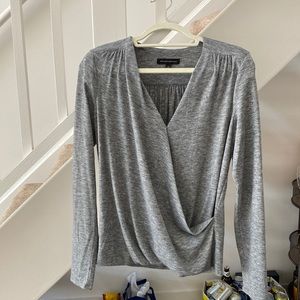 Banana Republic Grey Wrap Sweater